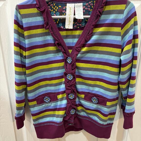 Matilda Jane Paint By Numbers Striped Cardigan Size 4 - Picture 1 of 2